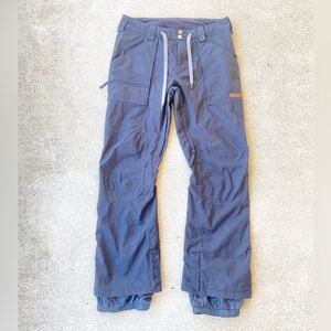 Burtons Men’s Dry Ride Snowboard Ski Pants Black Medium Adjustable Cargo Pockets